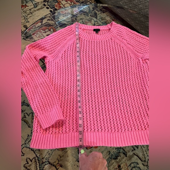 TALBOTS OPEN KNIT COTTON SWEATER SZ XL - Picture 5 of 8